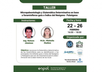 Forma parte del taller "Micropaleontología y Sistemática Determinativa en base a foraminíferos guía o índice del Neógeno - Paleógeno"