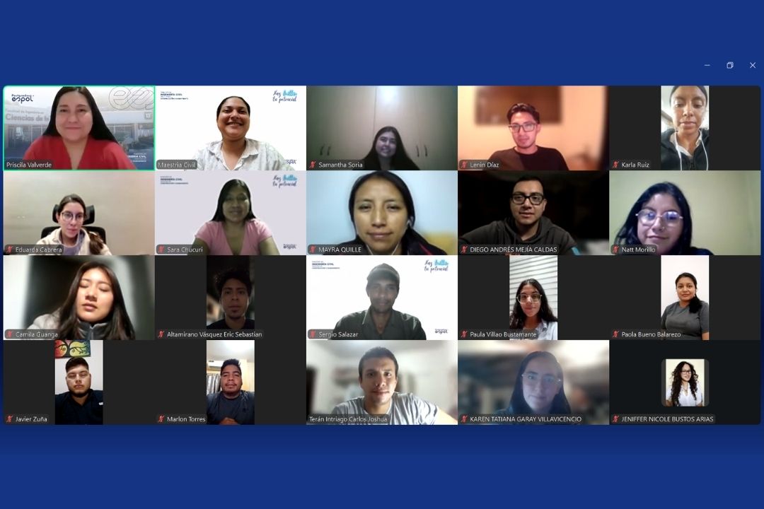 Asistentes a la capacitación virtual Maestría en Ing. Civil