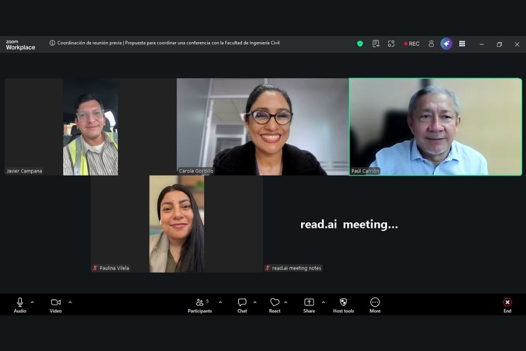 Captura de pantalla de la reunión virtual