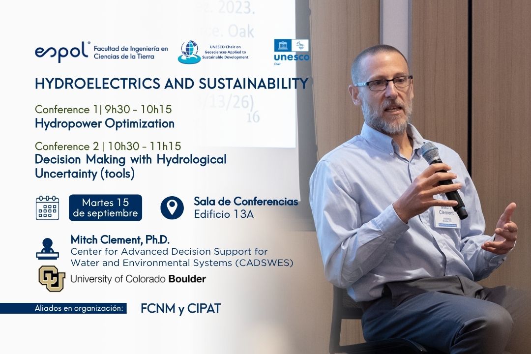 Afiche de información: Hydroelectrics and Sustainability