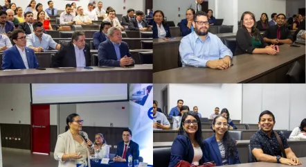 Autoridades y comunidad universitaria durante la presentación del informe de Rendición de Cuentas 2025 de ESPOL, destacando logros institucionales y participación de la FICT.