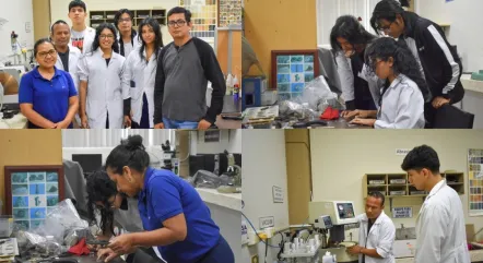 Estudiantes universitarios realizan prácticas de laboratorio en ESPOL